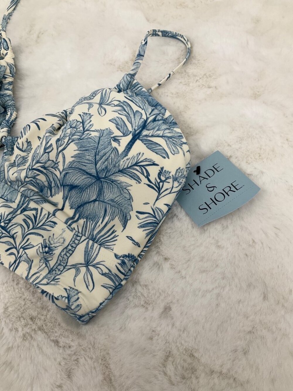 Shade & Shore LARGE Toile Longline Floral Botanical top Adjustable Straps & Remo - Picture 3 of 8